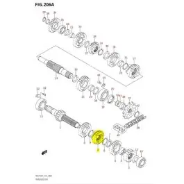 OEM Versnellingsbak Tandwiel Suzuki RM250 2001-2008 3e Versnelling (19 tanden) Laatste Versie