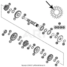 OEM Versnellingsbaklager 6205 C3 NTN KTM SX125 SX150 2013-2022 SX250 2003-2018 SXF250 2005-2017 (Ref. 31) Ambachtelijk