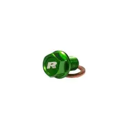 Nieuwe Collectie RFX Magnetic Drain Bolt [M10x15mmx1.25] Groen Kawasaki KX65 2000-2026 KX85 2001-2021, 2025 KX125 1996-2008 KX250 1996-2018 KX250F 2004-2018 KX450F 2016-2018